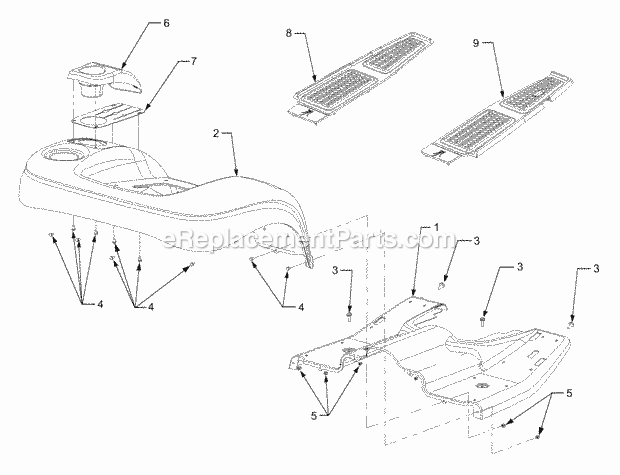 Fender And Running Board Diagram and Parts List for 3204 14A-641-100 Cub Cadet Lawn Tractor
